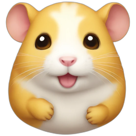 big hamster yellow pudding emoji