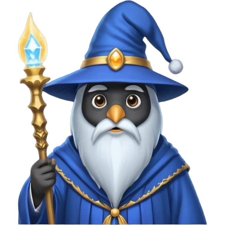 Penguin Wizard emoji