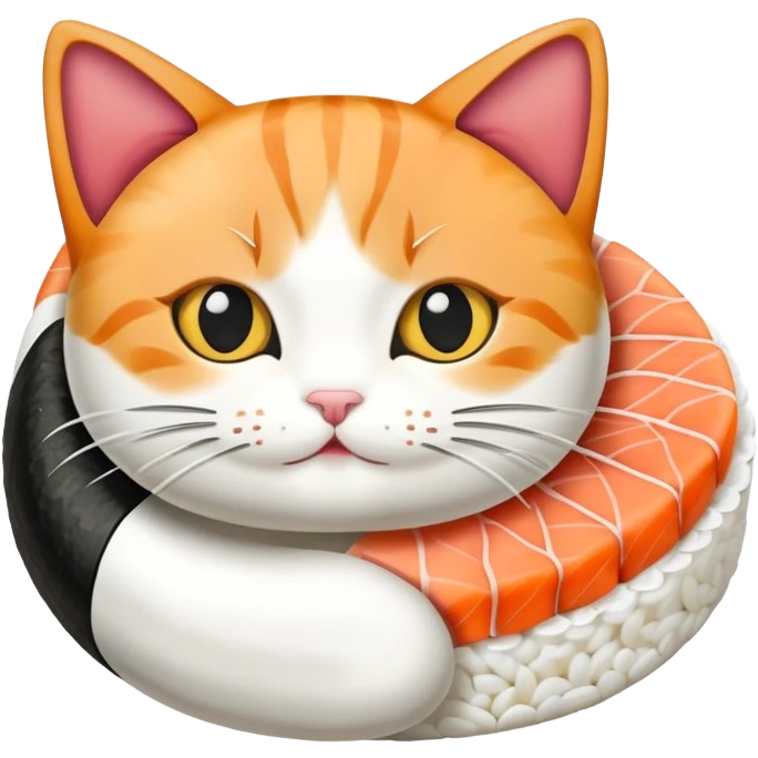 Cat in the shape of sushi  emoji