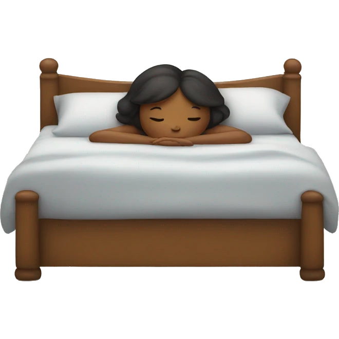 Sleeping girl on bed  emoji