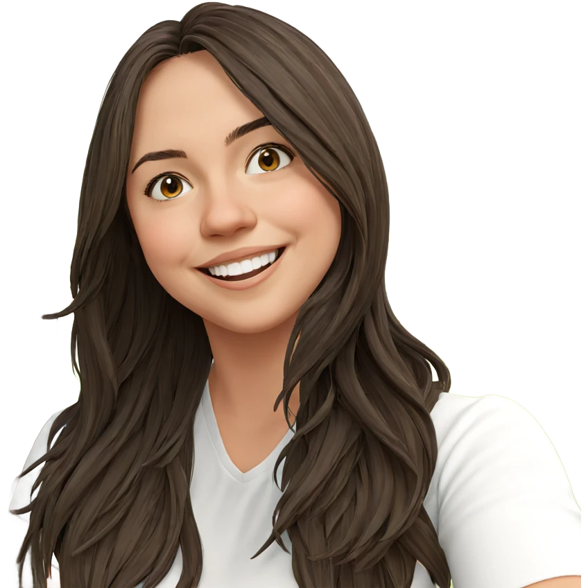 smiling girl outdoors by tree emoji