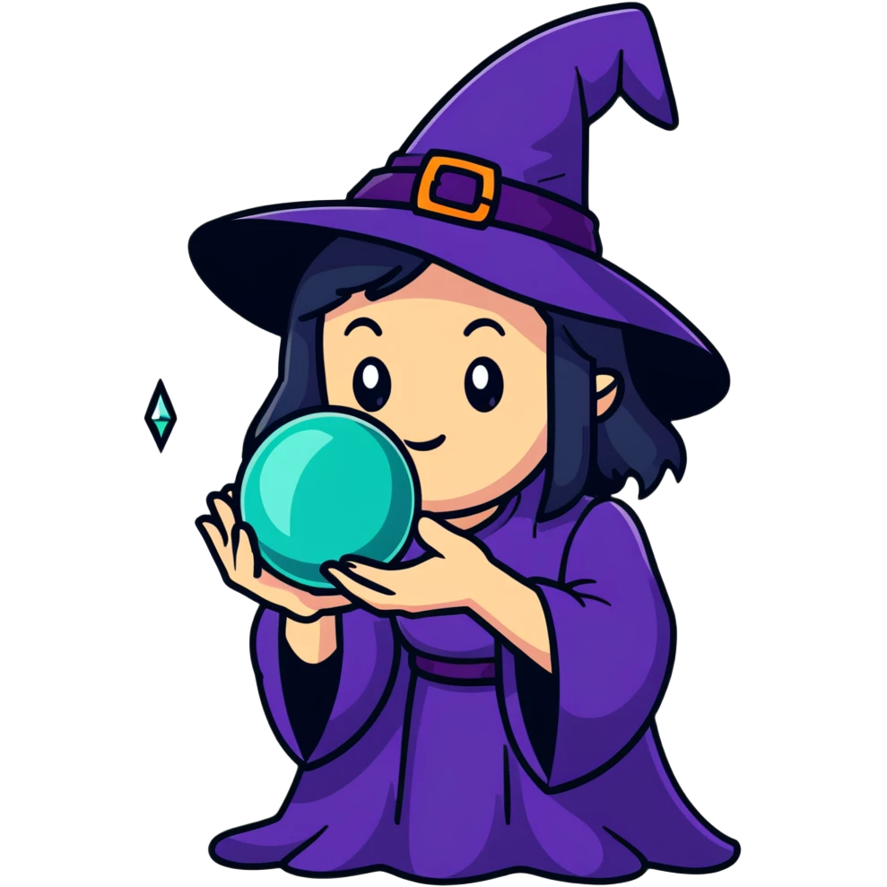 witch with a crystal ball emoji
