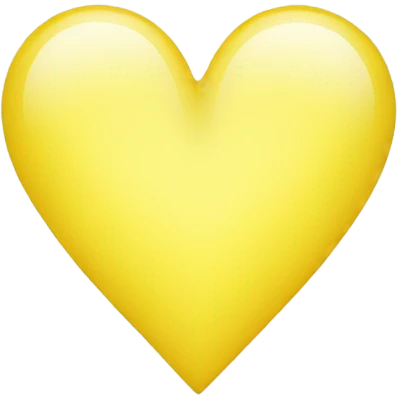 Clear yellow symmetrical heart emoji