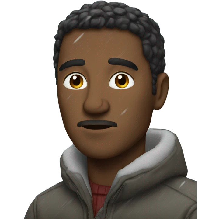 A man in a snow storm  emoji