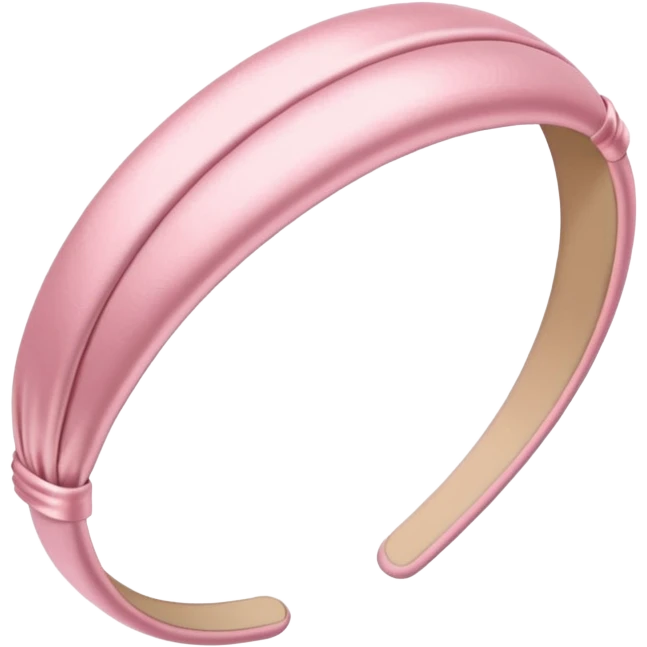 pastel pink satin hair band emoji