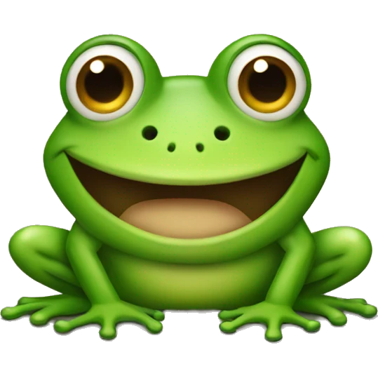 A frog smiling emoji
