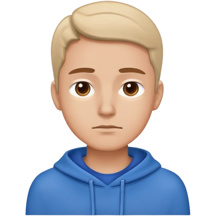 Задумчивый человек в синей одежде emoji