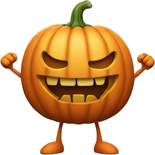 pumpkin with arms  emoji