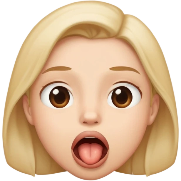 Cara de enamorado mordiendose el labio de abajo a la mitad emoji