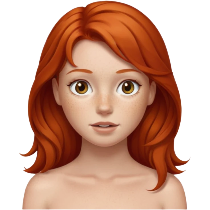 Redhead girl nude emoji