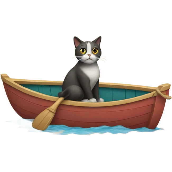 Cat in a boat  emoji
