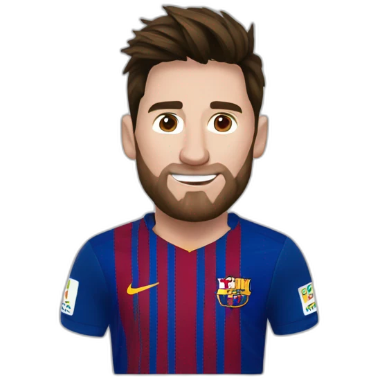 Messi en jupe emoji