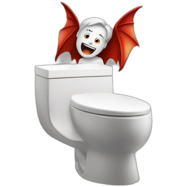 Lucifer on the toilet emoji