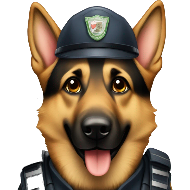 German shepherd as a safety officer emoji