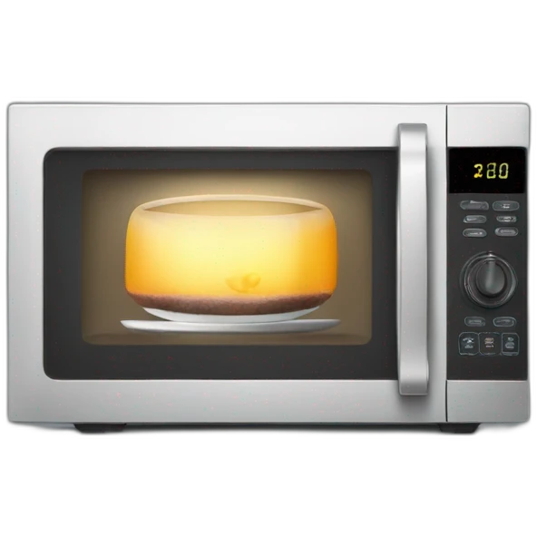 microwave with tea emoji