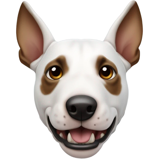 Bull terrier head black and brown emoji