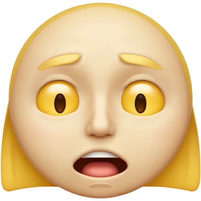 yellow face showing exhaustion, half-closed eyelids, mouth slightly open, emoji style emoji