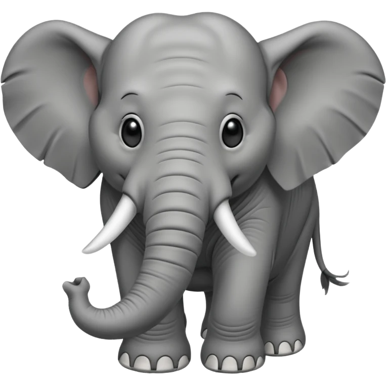 an elephant without ears emoji