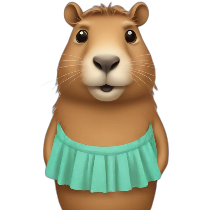 capybara with dress emoji