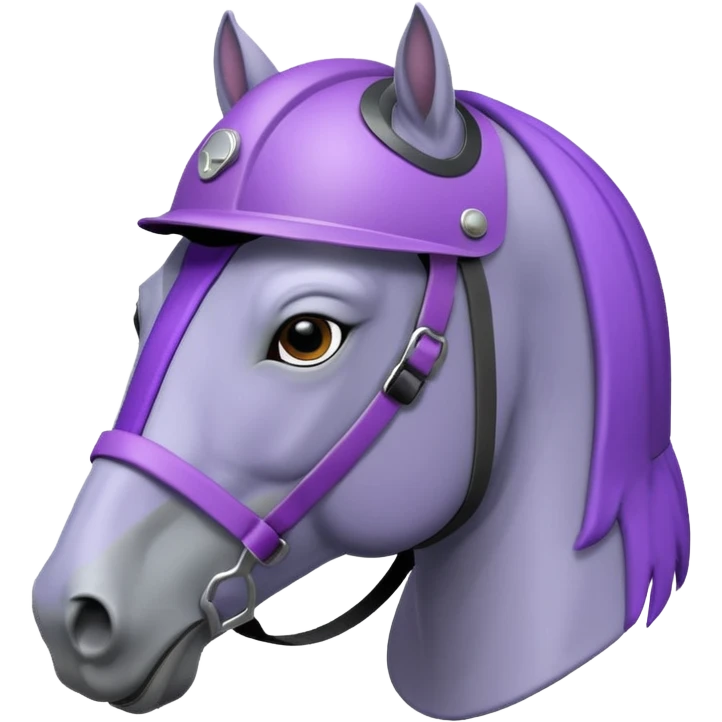 purple horse with helmet emoji