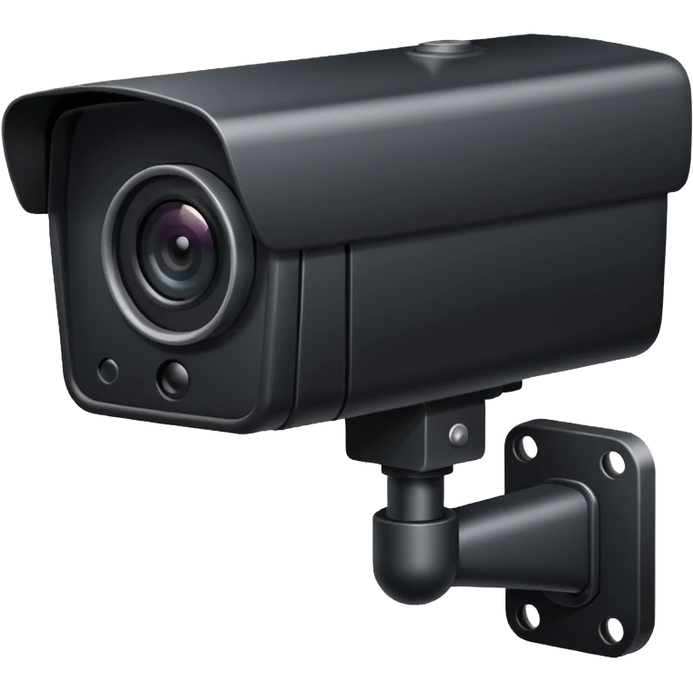 Dark colour rectangle cctv camera  emoji