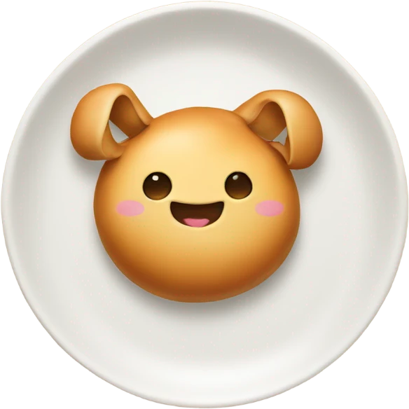 bun on a plate  emoji
