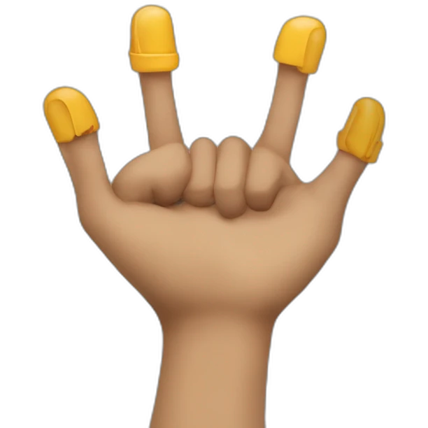 Doigt en forme de ciseaux emoji