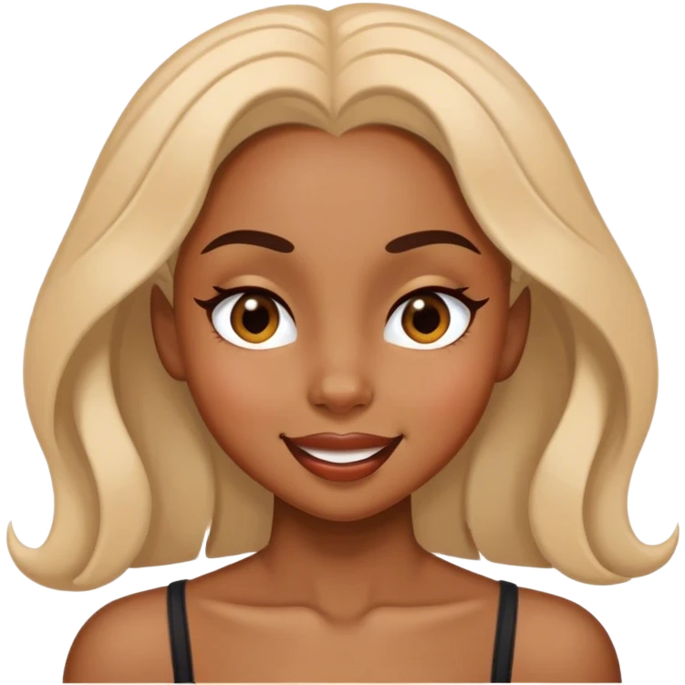 pretty black girl winking  emoji