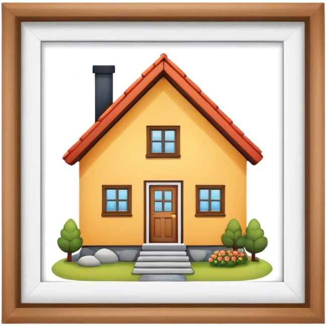 Cute tiny Scandinavian home emoji