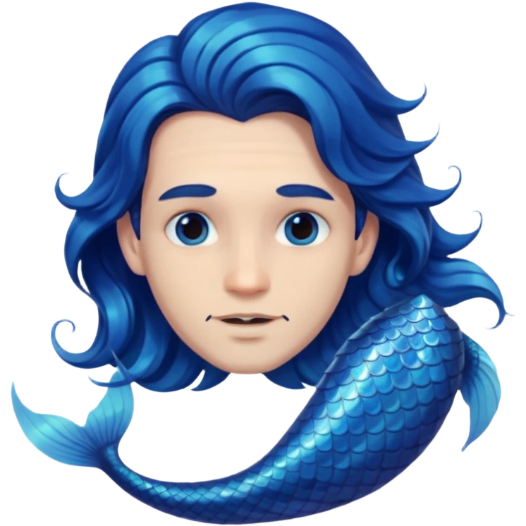 Mermaid face men emoji
