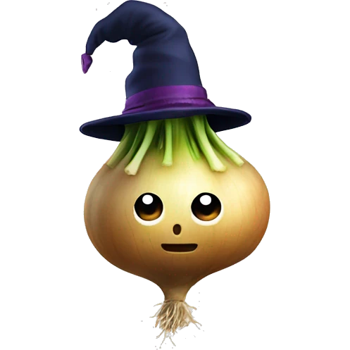 a turnip wearing a wizards hat emoji