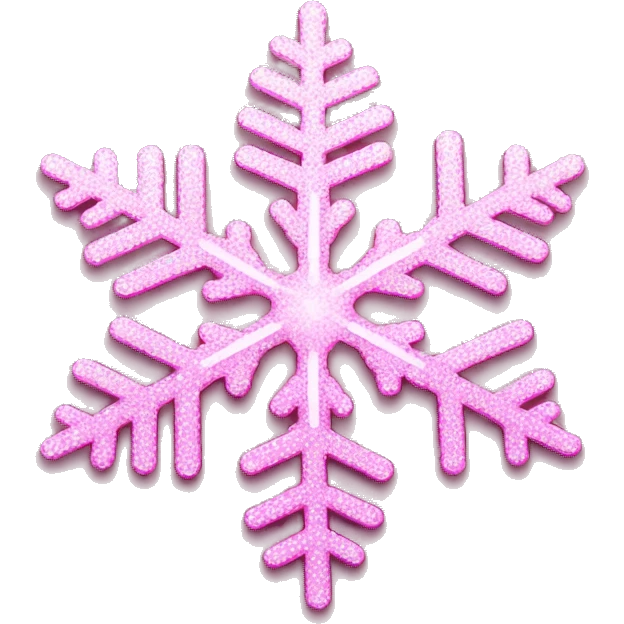 pink sparkly snowflake  emoji