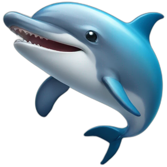funny dolphin emoji