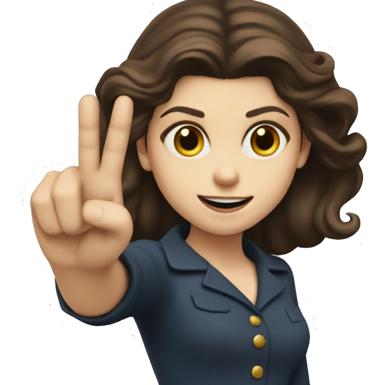 Alexandra Daddario pointing on you emoji