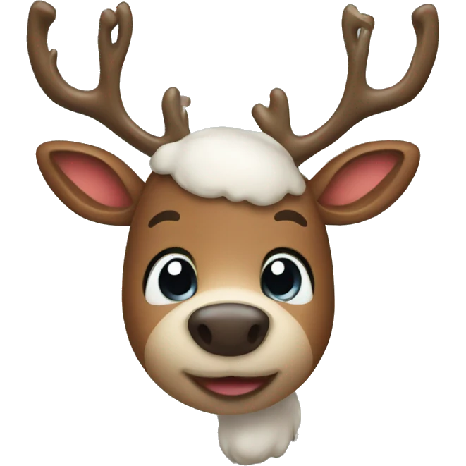 Cute christmas reindeer emoji