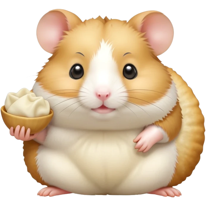 Hamster holding a dumpling  emoji