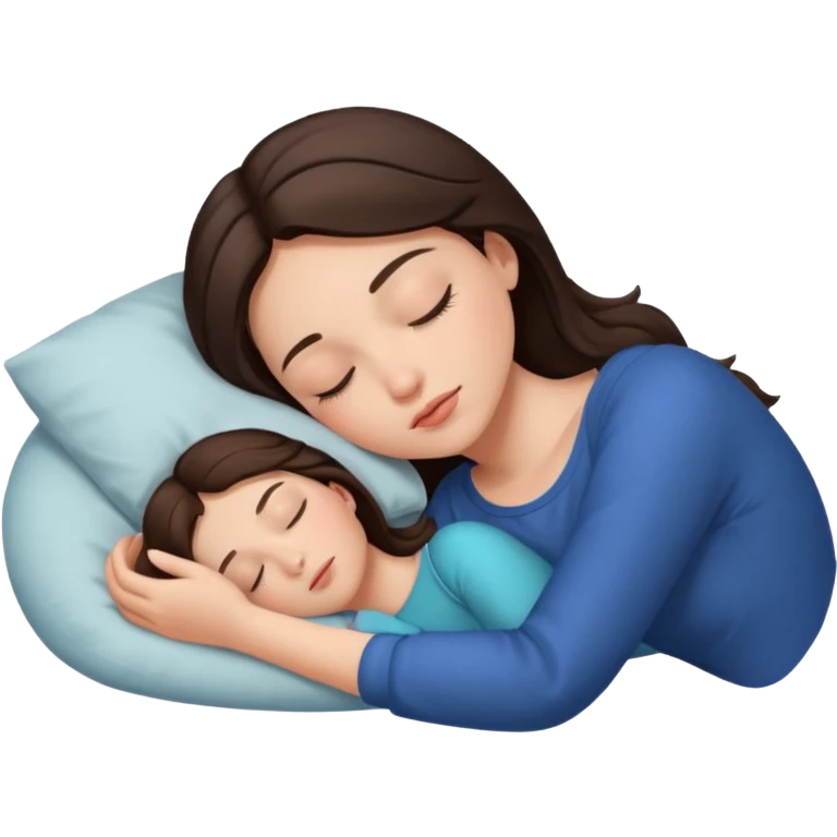 Brunette girl sleeping emoji