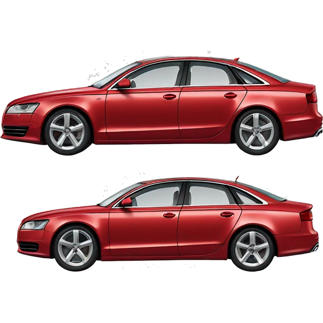 Audi 2008 A6 sedan röd emoji