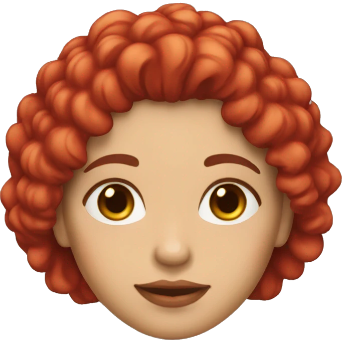 Mujer de pelo rizado rojo  emoji