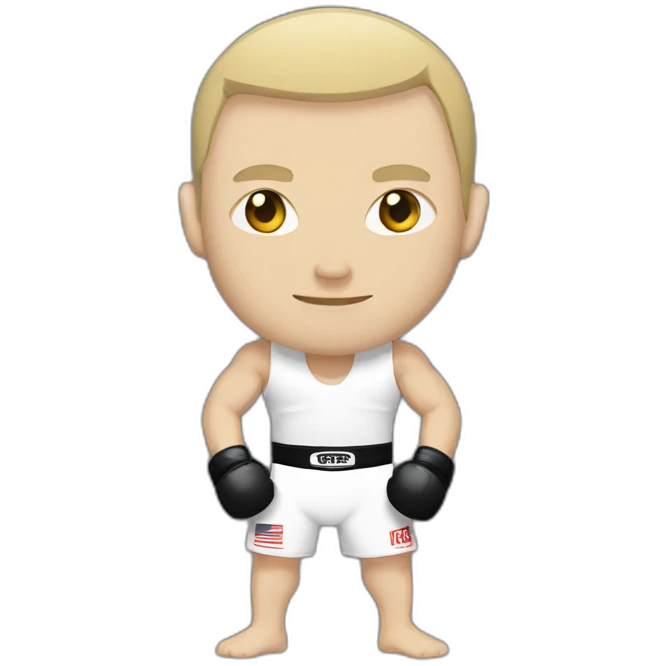 White MMA fighter emoji