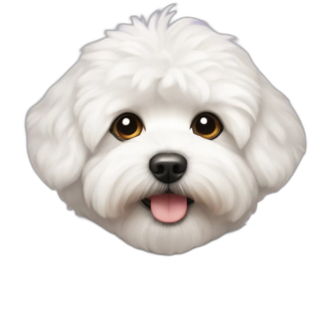 white fluffy male maltipoo emoji