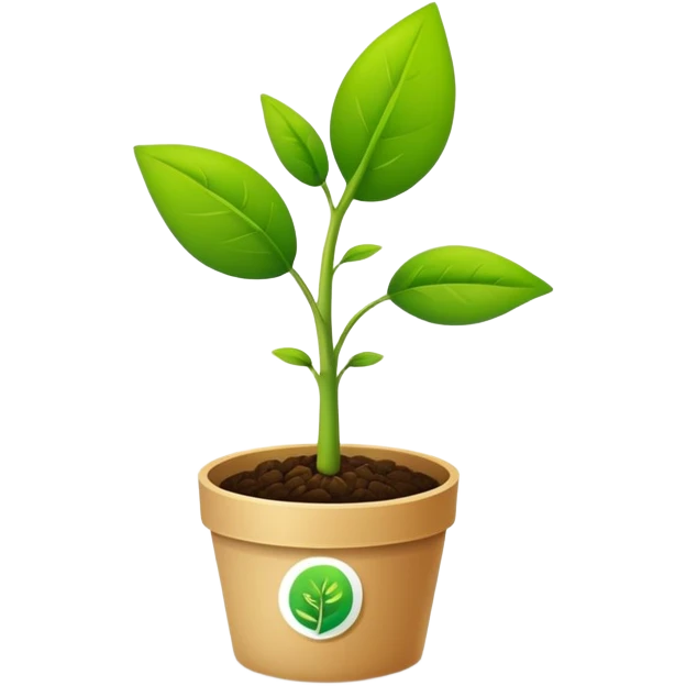 A mix between a seedling and a coupon code emoji