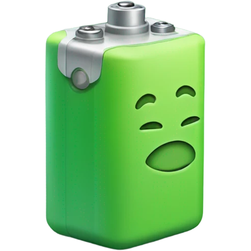Little bit Smiling Green battery  emoji