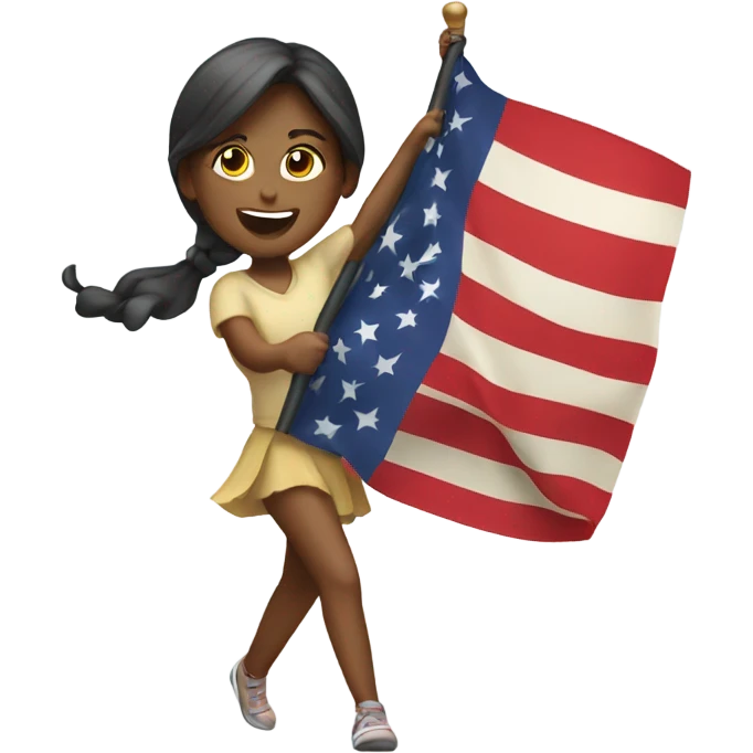 Girl spinning flag  emoji