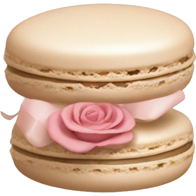 Macaron rose et beige aesthetic emoji