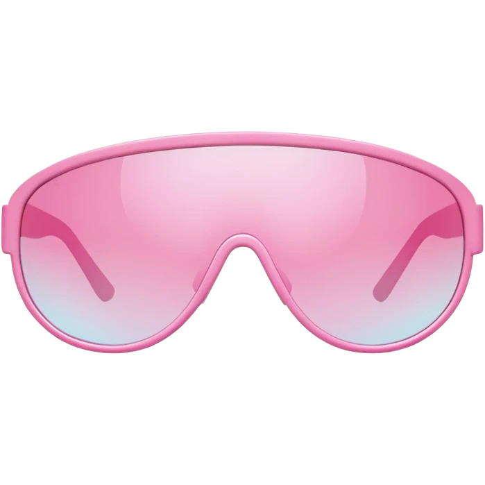 super minimalist pink shield visor sunglasses, Y2K style, bare essentials design emoji