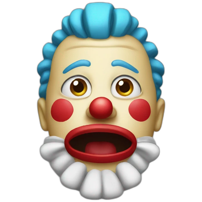 Zipped closed mouth clown emoji