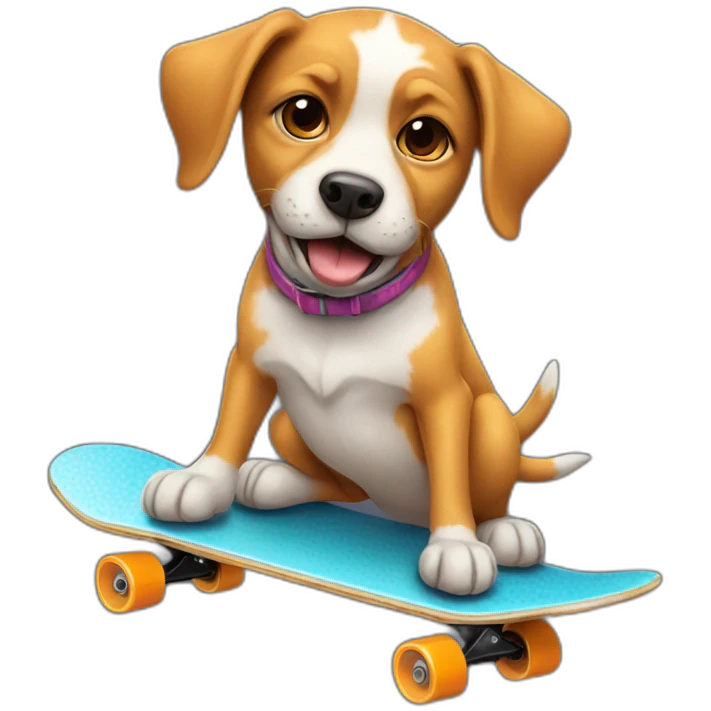 dog on skateboard emoji