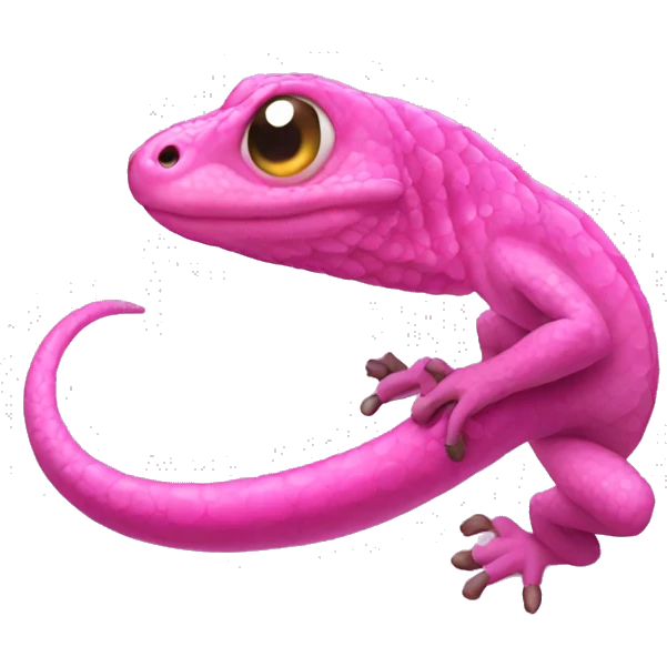 pink slimy Lizard  emoji