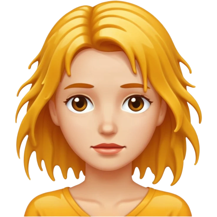 woman lying down with wet hair emoji
